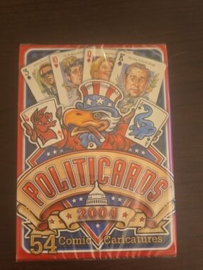 Politicards 2004 Comic Caricatures Playing Cards - Red/Blue